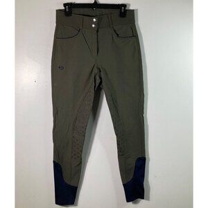 Womens Halter Ego High Waist Full Seat Riding Breeches 28 Green